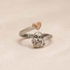 Sloth With Heart Decor Ring Party Jewelry Christmas Halloween Gift