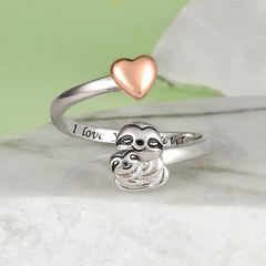 Sloth With Heart Decor Ring Party Jewelry Christmas Halloween Gift