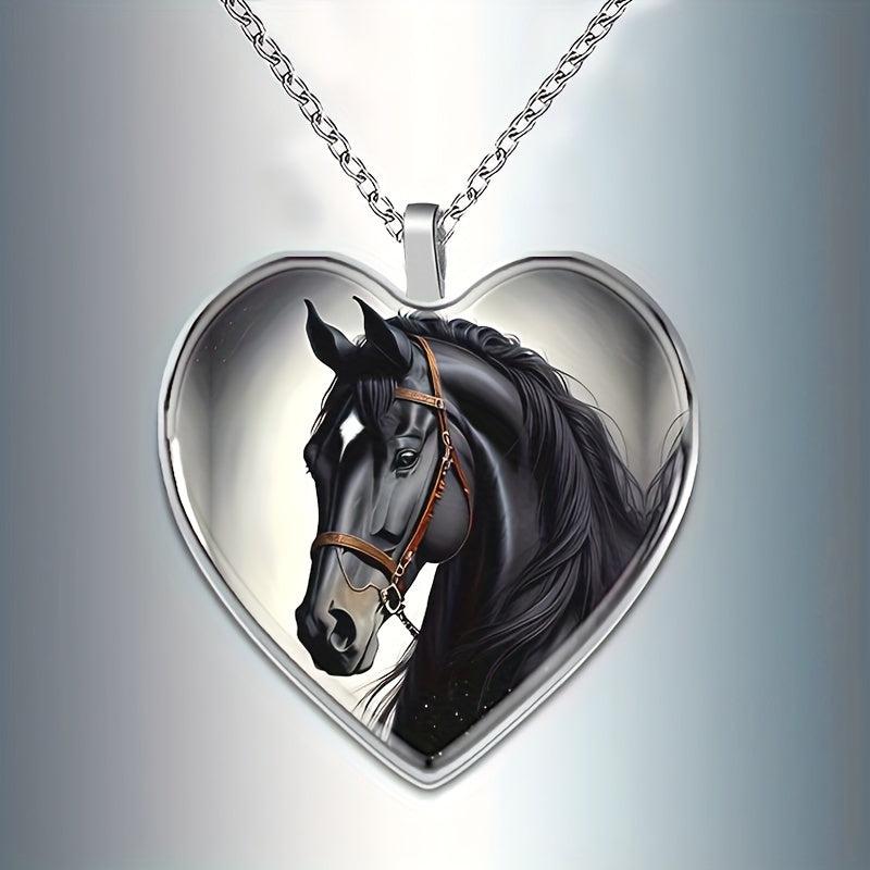Horse Heart Necklace For Family Anniversary Christmas Gift