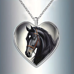 Horse Heart Necklace For Family Anniversary Christmas Gift