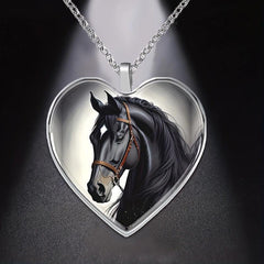 Horse Heart Necklace For Family Anniversary Christmas Gift