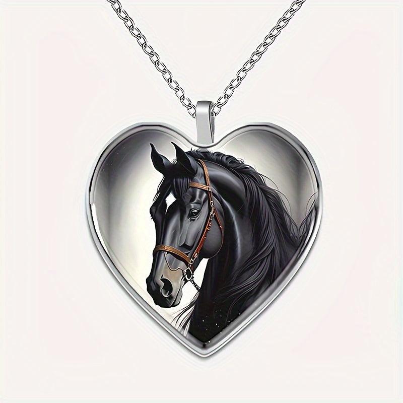 Horse Heart Necklace For Family Anniversary Christmas Gift