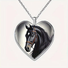 Horse Heart Necklace For Family Anniversary Christmas Gift
