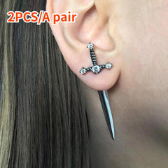 Vintage Sword Style Earrings Stud Earrings For Boys