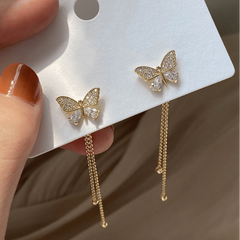Butterfly Fairy Tassel Long Earrings Christmas Halloween Thanksgiving Gift