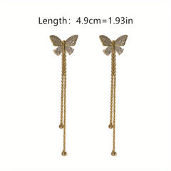 Butterfly Fairy Tassel Long Earrings Christmas Halloween Thanksgiving Gift