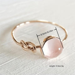 Pink Moonstone Golden Plated Ring