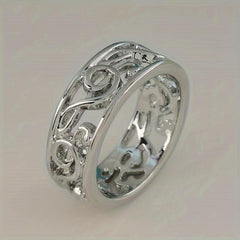 1pc Silvery Classic Ring Great Gift for Christmas Halloween Thanksgiving