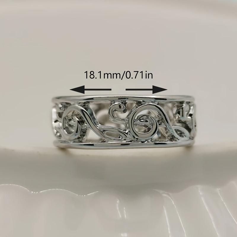 1pc Silvery Classic Ring Great Gift for Christmas Halloween Thanksgiving