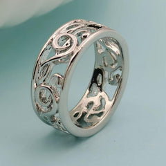 1pc Silvery Classic Ring Great Gift for Christmas Halloween Thanksgiving
