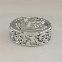 1pc Silvery Classic Ring Great Gift for Christmas Halloween Thanksgiving