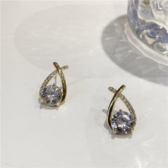 Cross Earrings Artificial Diamond Earrings