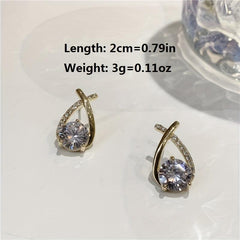Cross Earrings Artificial Diamond Earrings