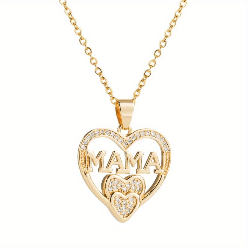 Women Letter Mama Necklace Party Jewelry Christmas Halloween Gift