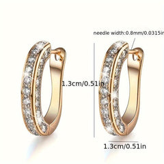 3 Sided Rhinestone Earrings Christmas Party Jewelry Gift For Women