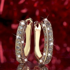 3 Sided Rhinestone Earrings Christmas Party Jewelry Gift For Women