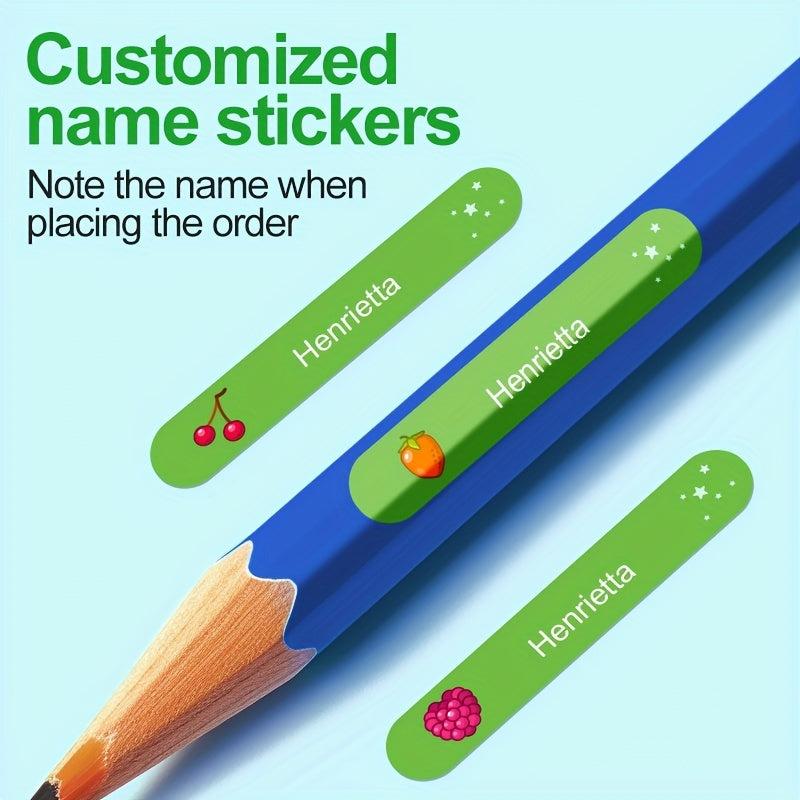 Customized Healthy Food Illustrations Name Labels for School Supply