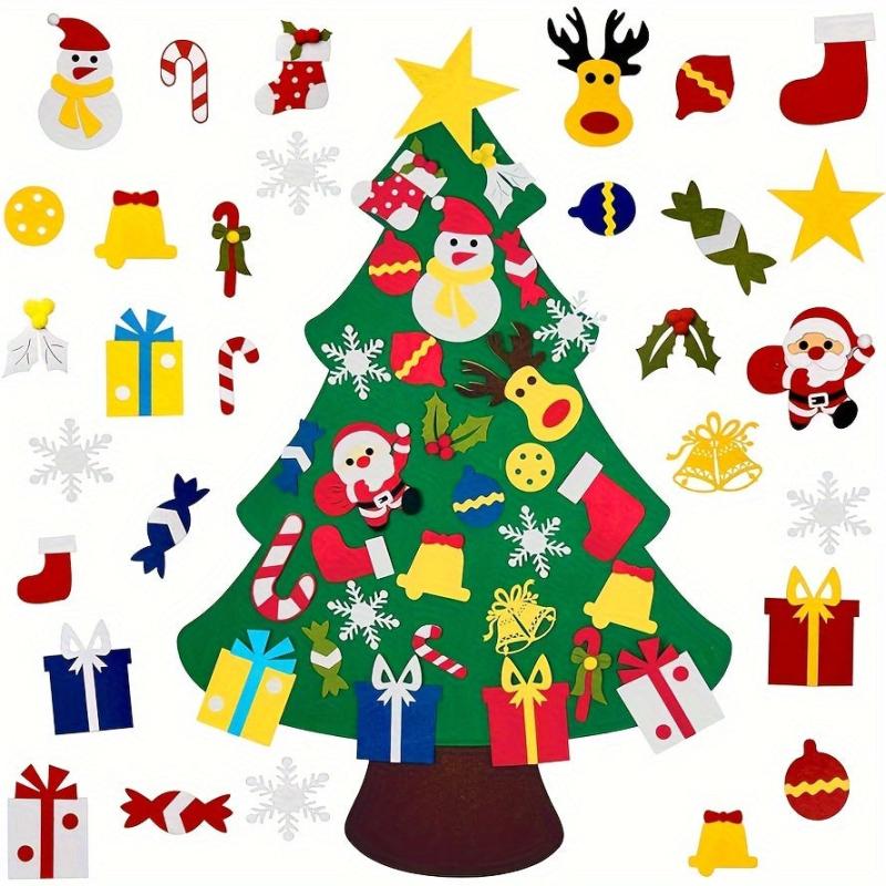 30pcs Christmas Gift Felt Christmas Tree Wall Hanging Decoration
