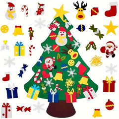 30pcs Christmas Gift Felt Christmas Tree Wall Hanging Decoration