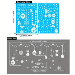 Christmas Santa Reindeer Window Stickers Snowflakes Merry Decor