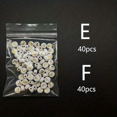 Acrylic Golden Letter Beads Set DIY Bracelet Jewelry Education Beaded Mat