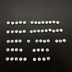 Acrylic Golden Letter Beads Set DIY Bracelet Jewelry Education Beaded Mat