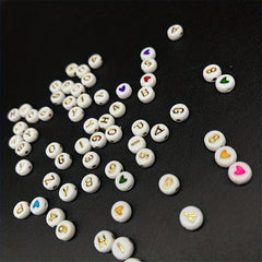 Acrylic Golden Letter Beads Set DIY Bracelet Jewelry Education Beaded Mat