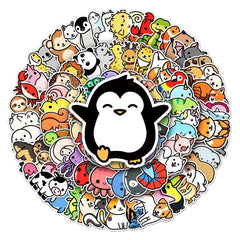 100pcs Animal Doodle Stickers for Water Bottles Laptops Phones & Skateboards