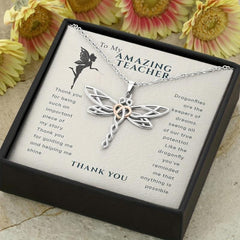 Teacher Appreciation Necklace with Message Card