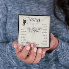 Teacher Appreciation Necklace with Message Card