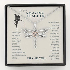 Teacher Appreciation Necklace with Message Card