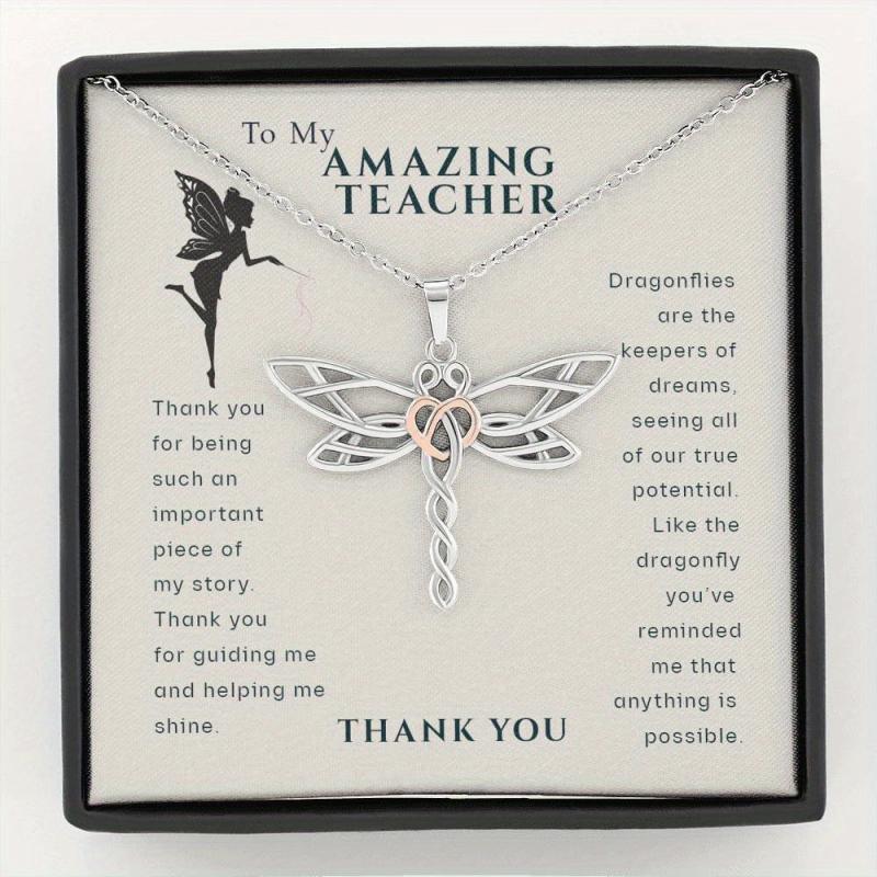 Teacher Appreciation Necklace with Message Card