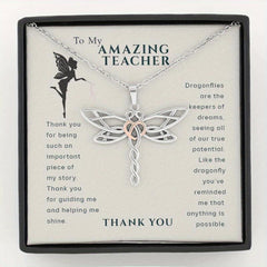 Teacher Appreciation Necklace with Message Card