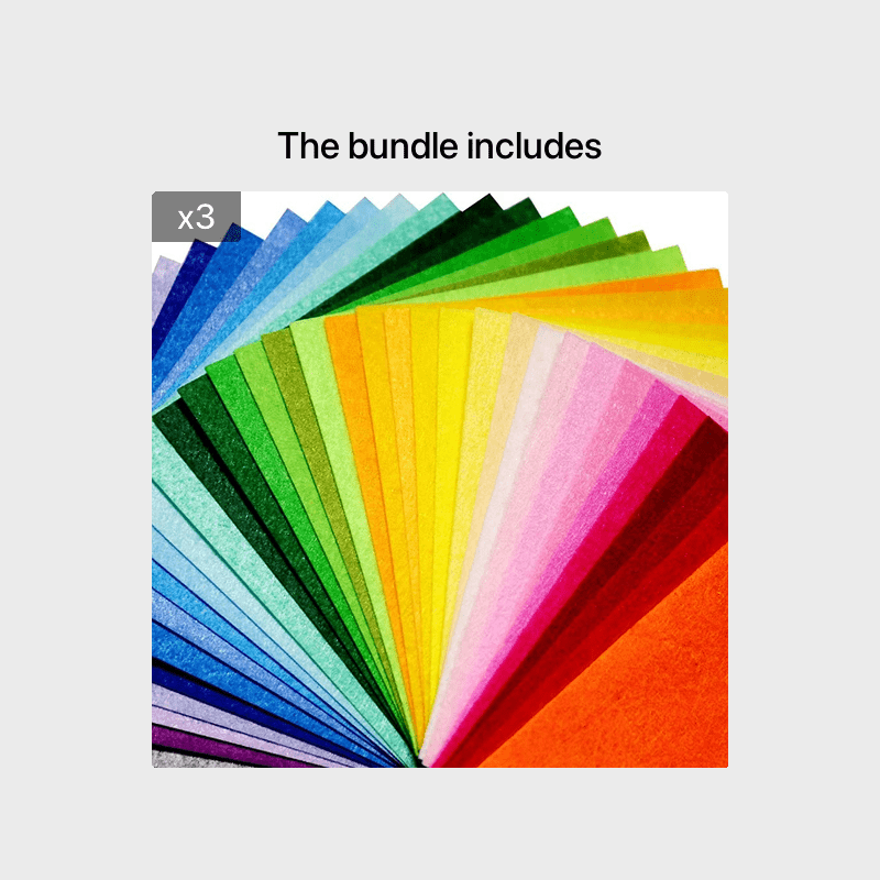 4 Inch Mixed Felt Craft Square Non Woven Fabric For Crafting