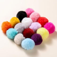 5pcs 50mm Faux Rabbit Hair Ball Jewelry Pendant in 12 Colors