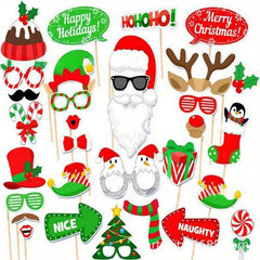 50pcs Christmas Photo Props for Holiday Party Decorations