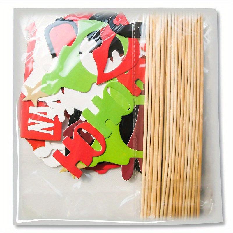 50pcs Christmas Photo Props for Holiday Party Decorations
