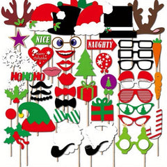 50pcs Christmas Photo Props for Holiday Party Decorations