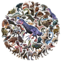 50pcs Dinosaur Graffiti Stickers Waterproof Sticker for Toolbox Water Cup Helmet