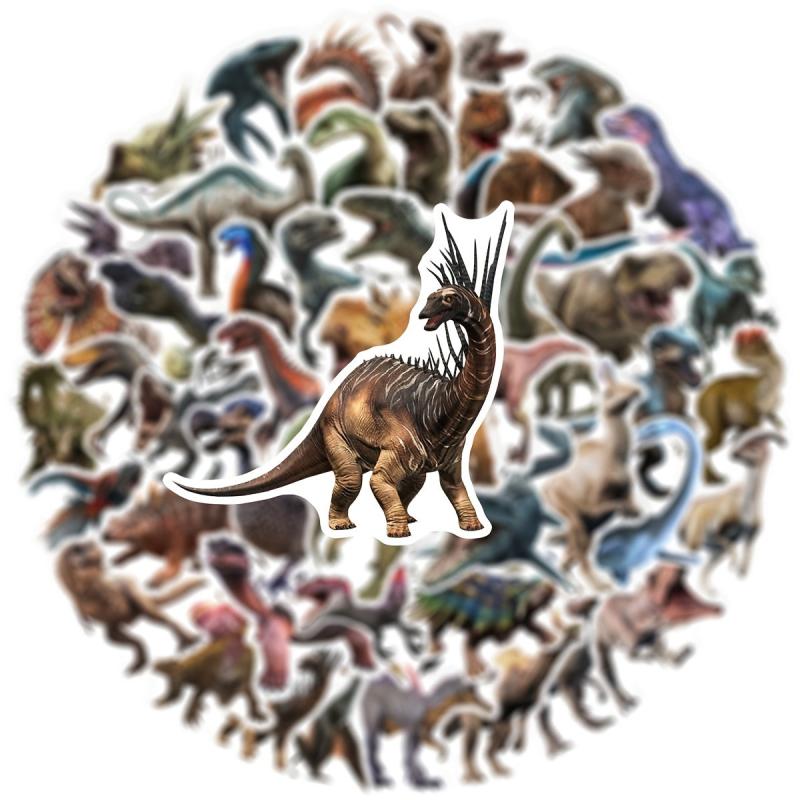 50pcs Dinosaur Graffiti Stickers Waterproof Sticker for Toolbox Water Cup Helmet
