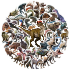 50pcs Dinosaur Graffiti Stickers Waterproof Sticker for Toolbox Water Cup Helmet
