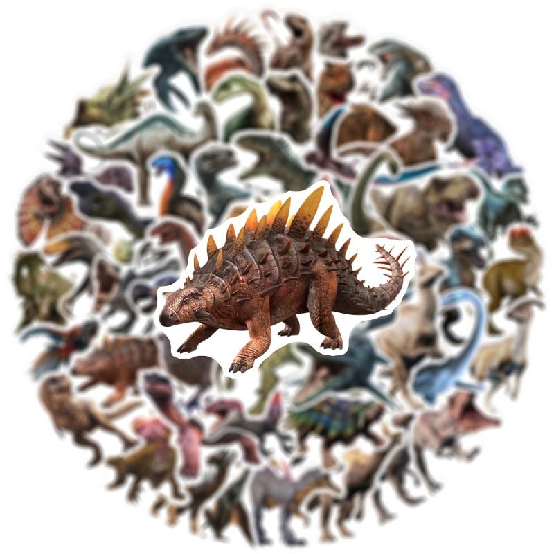 50pcs Dinosaur Graffiti Stickers Waterproof Sticker for Toolbox Water Cup Helmet