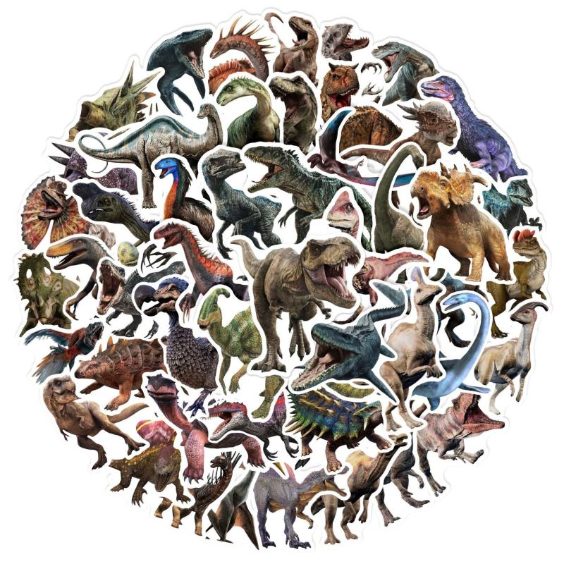 50pcs Dinosaur Graffiti Stickers Waterproof Sticker for Toolbox Water Cup Helmet