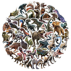 50pcs Dinosaur Graffiti Stickers Waterproof Sticker for Toolbox Water Cup Helmet