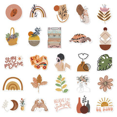 Set of 50 Unique Doodle Stickers for DIY Projects & More