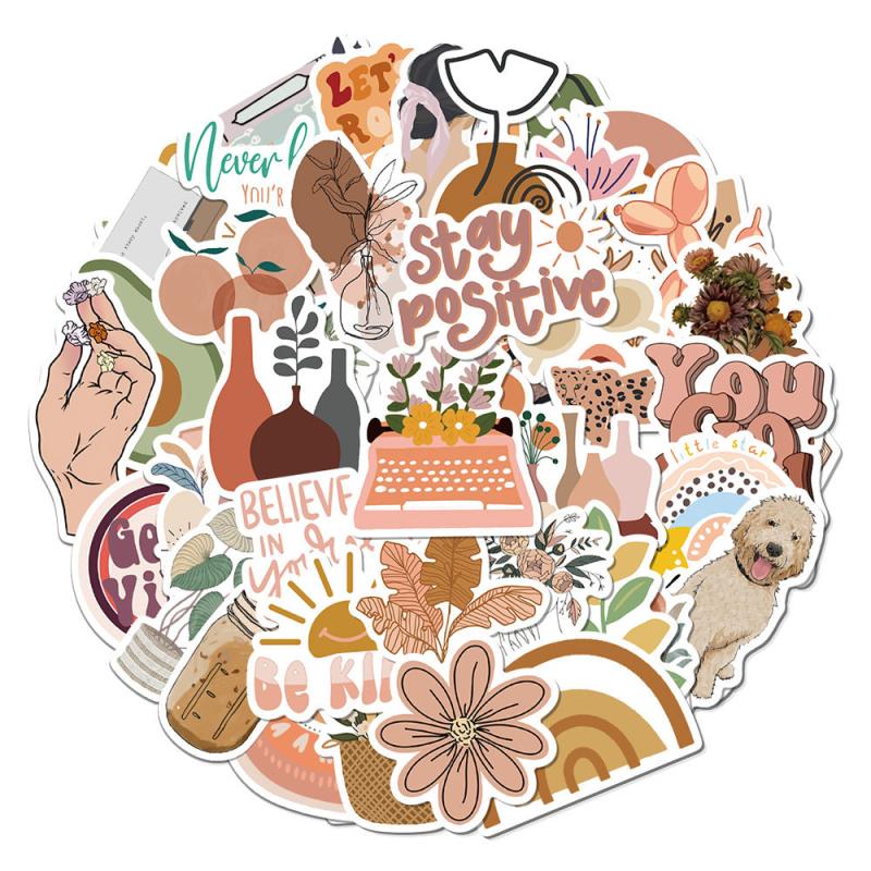 Set of 50 Unique Doodle Stickers for DIY Projects & More