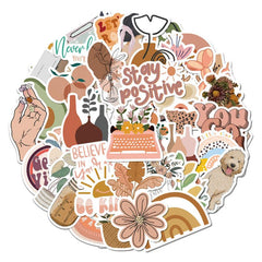 Set of 50 Unique Doodle Stickers for DIY Projects & More