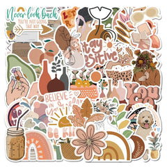 Set of 50 Unique Doodle Stickers for DIY Projects & More