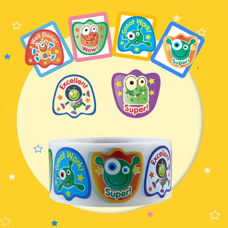 500pcs Funny Little Monster Reward Stickers Christmas Decoration Stickers