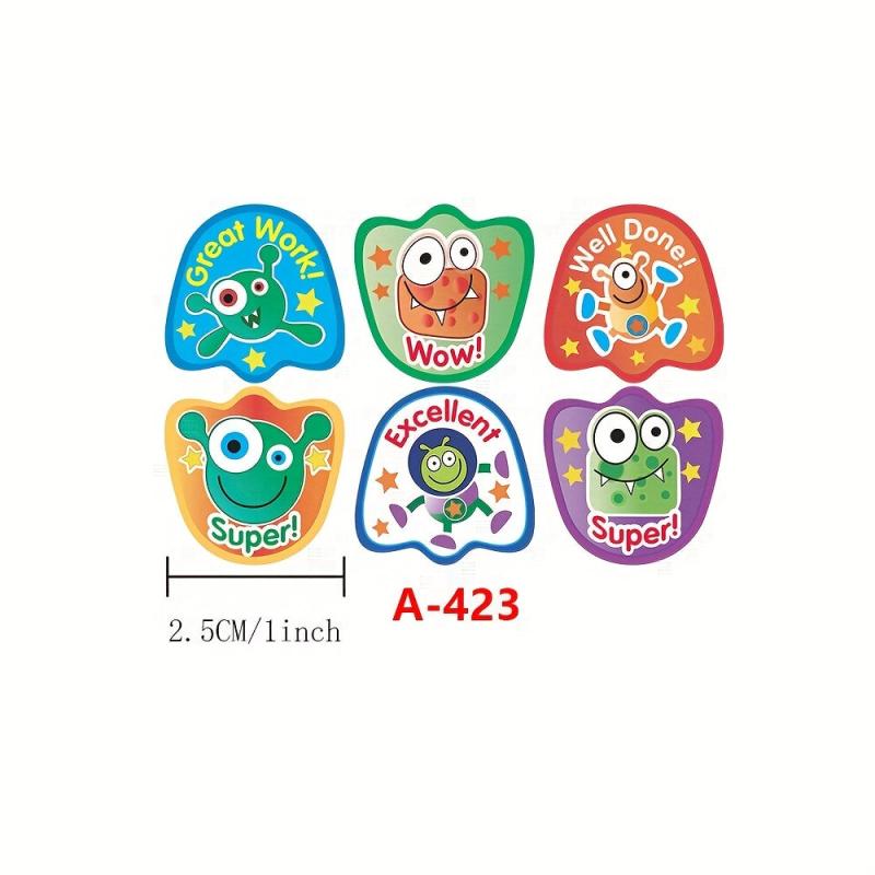 500pcs Funny Little Monster Reward Stickers Christmas Decoration Stickers